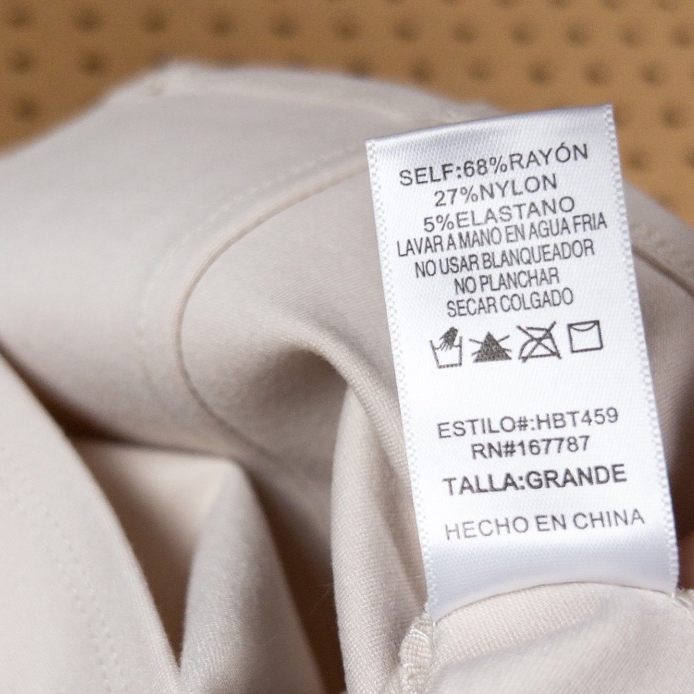 Hunter & Brown Womens Cream Square Neck Seamed Crop Tank Top Large NWOT - Picture 5 of 5